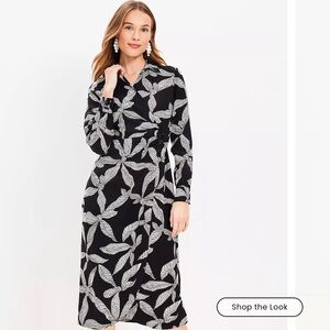 LOFT Ribbon Wrap Shirtdress